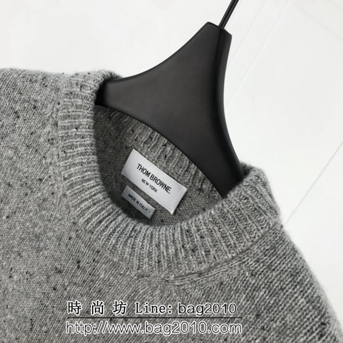 THOM BROWNE湯姆布朗 18ss秋冬新款 雪花踩點 100%羊毛 灰色毛衣 男女同款 ydi1905